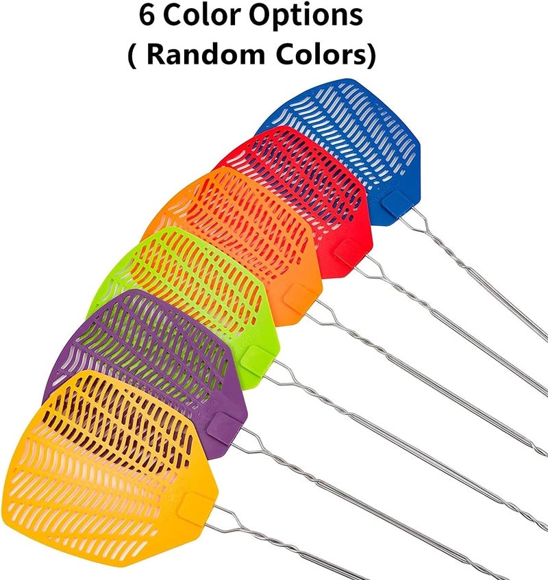 Garsum Fly Swatters 6 Pack Strong Multi Pack,Long Handle Durable,Fly Swat Shatter Bulk,Insects, Bugs Swatter Set That Work for Indoor and Outdoor (17 inches-Stainless-Steel) - Image 2